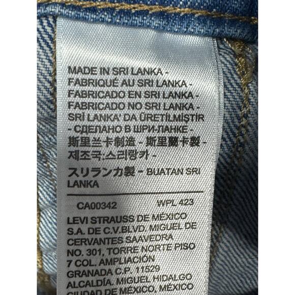 Levi's Women's Blue Denim Utility 4-1/2" Inseam Shortalls - Size L - Picture 6 of 8